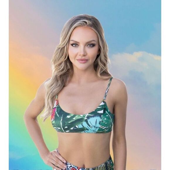 Swiminista x Christian Lacroix Play Top in Jardin Exo’Chic Print Size S‎ - Picture 1 of 11